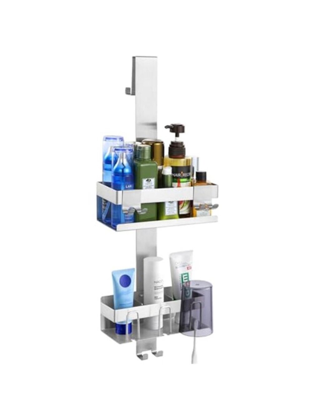 Over Door Shower Caddy Stainless Steel Bathroom Organizer Rustproof Hanging Rack